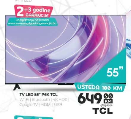 TV LED 55” P6K TCL