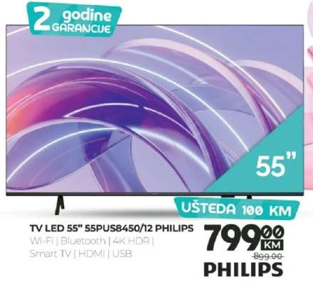 TV LED 55” 55PUS8450/12 PHILIPS