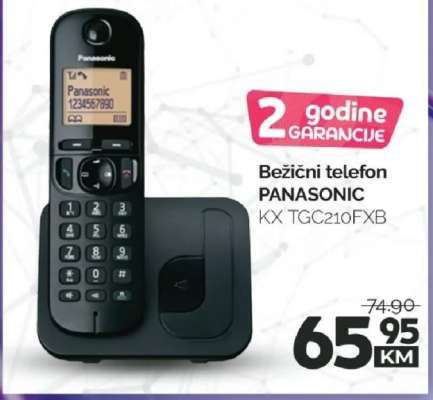 Bežični telefon Panasonic KX TGC210FXB