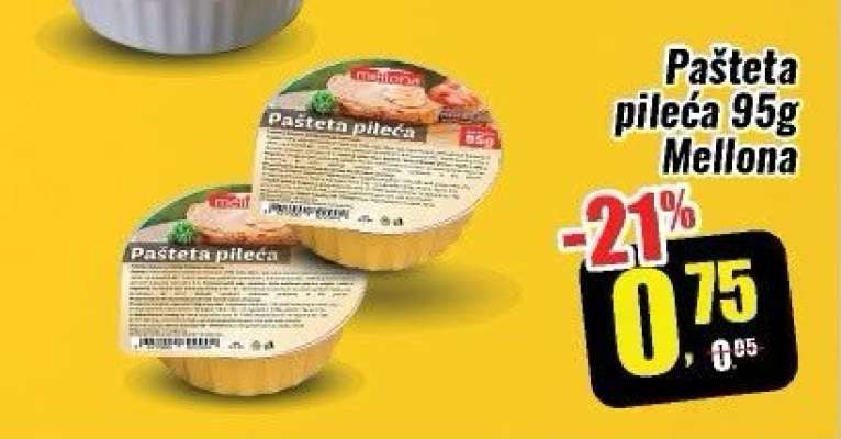 Pašteta pileća 95g Mellona