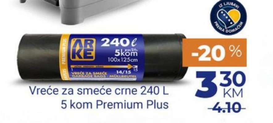 Vreće za smeće crne 240 L