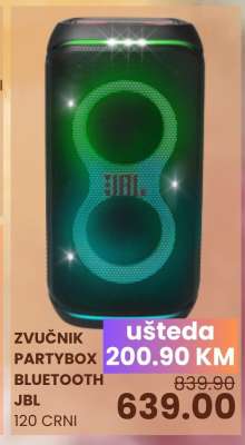 ZVUČNIK PARTYBOX BLUETOOTH JBL 120 CRNI