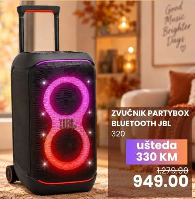 ZVUČNIK PARTYBOX BLUETOOTH JBL