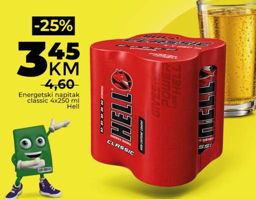 Energetski napitak classic 4x250 ml Hell