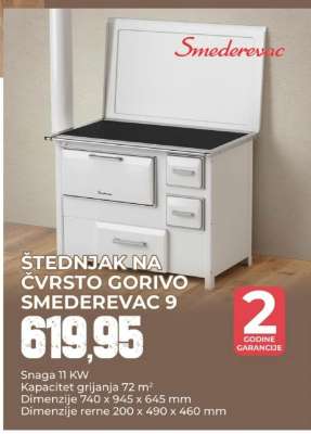 Štednjak na čvrsto gorivo Smederevac 9