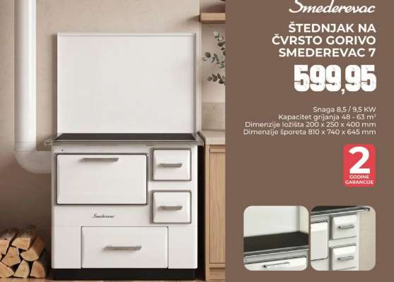Štednjak na čvrsto gorivo Smederevac 7