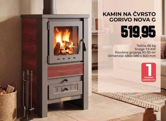 Kamin na čvrsto gorivo Nova G