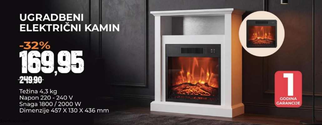 UGRADBENI ELEKTRIČNI KAMIN
