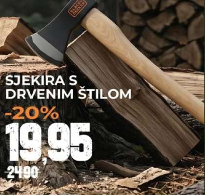 Sjekira s drvenim štilom