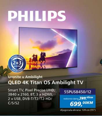 PHILIPS QLED 4K Titan OS Ambilight TV