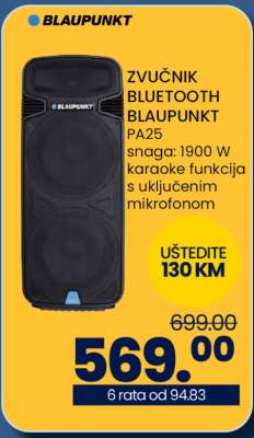 ZVUČNIK BLUETOOTH BLAUPUNKT PA25