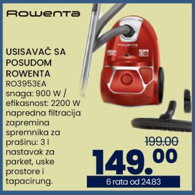 USISAVAČ SA POSUDOM ROWENTA RO3953EA
