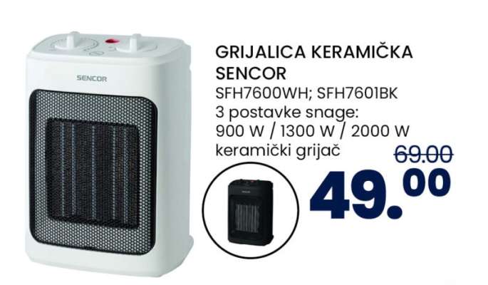 GRIJALICA KERAMIČKA SENCOR