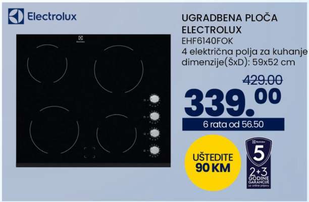 UGRADBENA PLOČA ELECTROLUX EHF6140FOK
