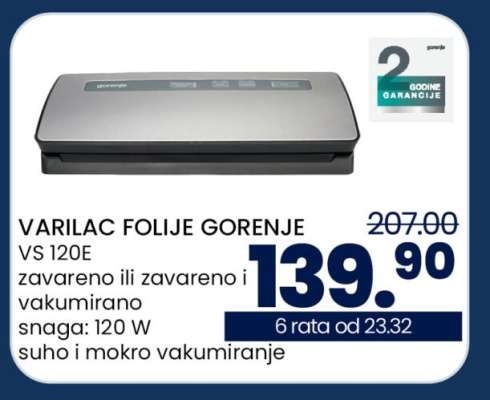 VARILAC FOLIJE GORENJE VS 120E
