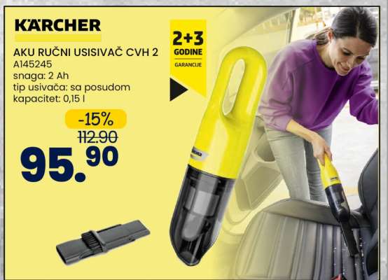 KÄRCHER AKU RUČNI USISIVAČ CVH 2