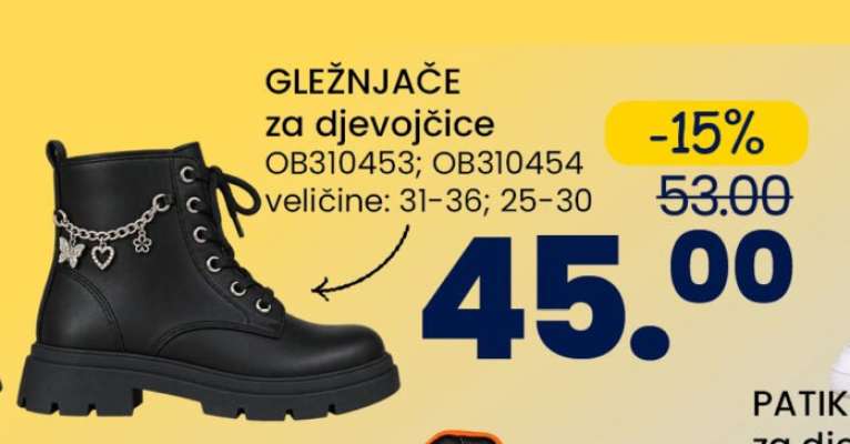Gležnjače za djevojčice