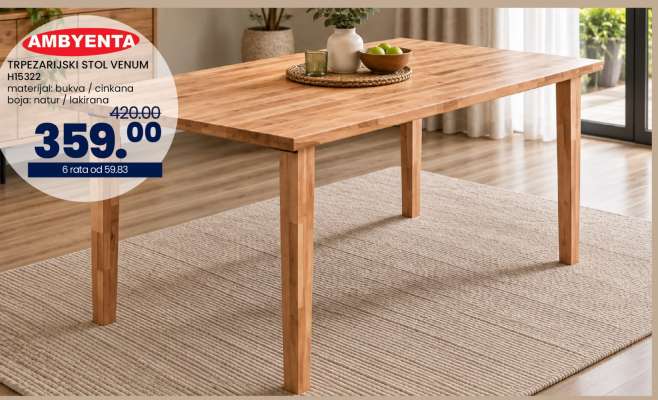 AMBYENTA TRPEZARIJSKI STOL VENUM HS322