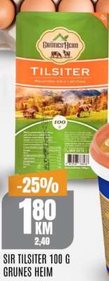 SIR TILSITER 100 G GRUNES HEIM