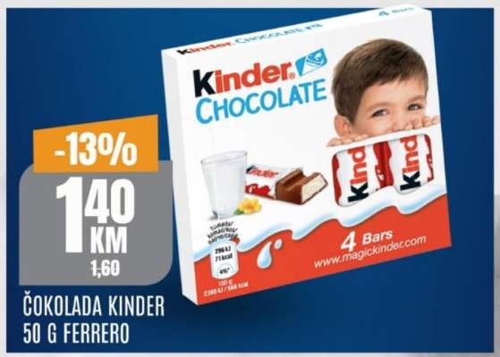 Čokolada Kinder 50 g Ferrero