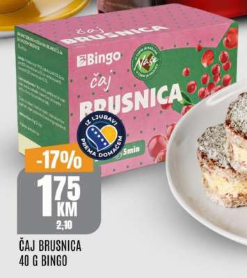 ČAJ BRUSNICA 40 G BINGO