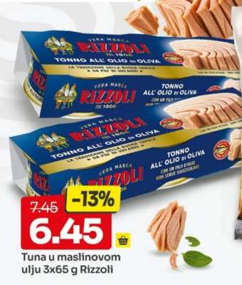 Tuna u maslinovom ulju 3x65 g Rizzoli