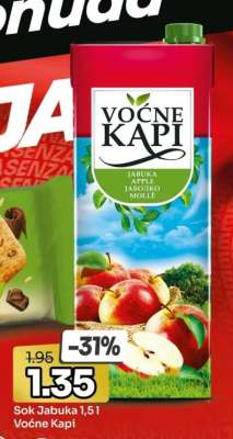 Sok Jabuka 1,5l Voćne Kapi