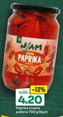Paprika crvena pečena 700 g Njam