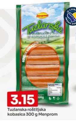 Tuzlanska roštiljska kobasica 300 g Menprom