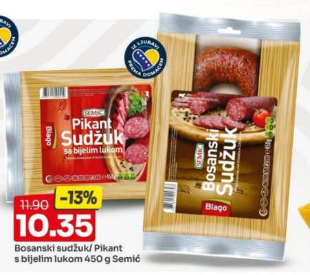 Bosanski sudžuk/ Pikant s bijelim lukom 450 g Semić