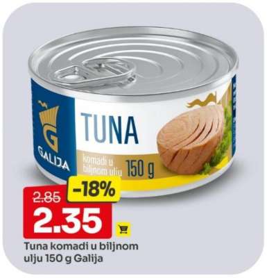 Tuna komadi u biljnom ulju 150 g Galija