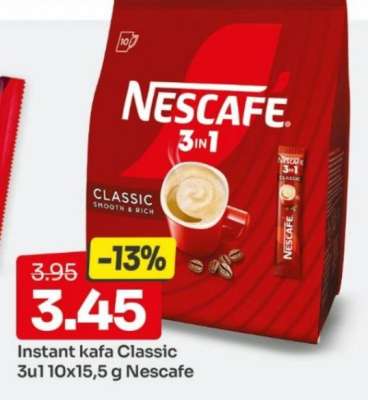 INSTANT KAFA CLASSIC 3U1 10X15,5 G NESCAFE