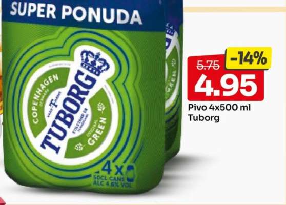 PIVO 4x500 ML TUBORG