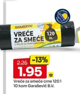 Vreće za smeće crne 120 l