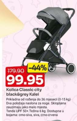 Kolica Classic city black&grey Kalei