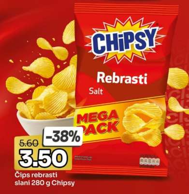 Čips rebrasti