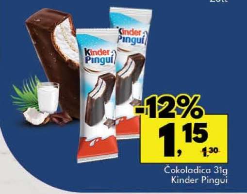 Čokoladica 31g Kinder Pingui