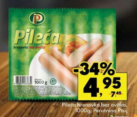 Pileća hrenovka bez ovitka