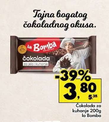 Čokolada za kuhanje 200g la Bomba
