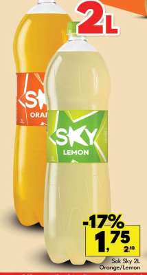 Sok Sky 2L Orange, Lemon