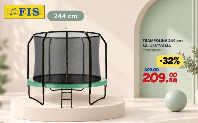TRAMPOLINA 244 cm SA LJESTVAMA