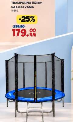 TRAMPOLINA 183 cm SA LJESTVAMA