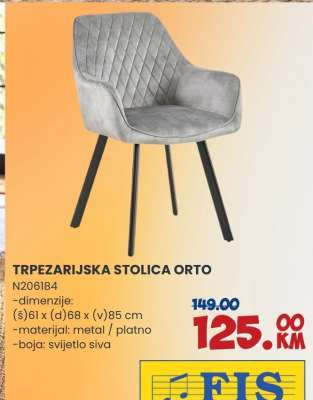 TRPEZARIJSKA STOLICA ORTO