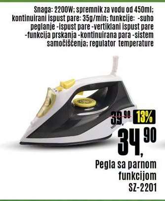Pegla sa parnom funkcijom SZ-2201