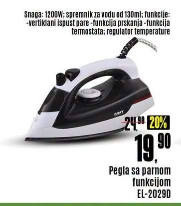 Pegla sa parnom funkcijom EL-2029D