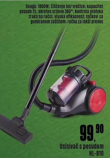 Usisivač s posudom HL-810