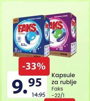 Kapsule za rublje Faks