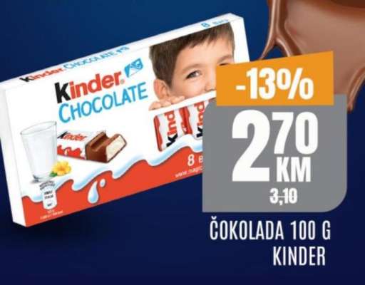 ČOKOLADA 100 G KINDER