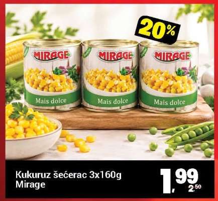 Kukuruz šećerac 3x160g Mirage