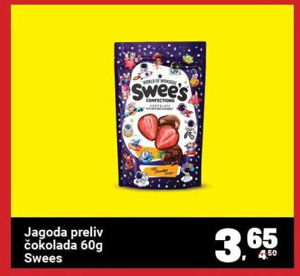 Jagoda preliv čokolada 60g Swees